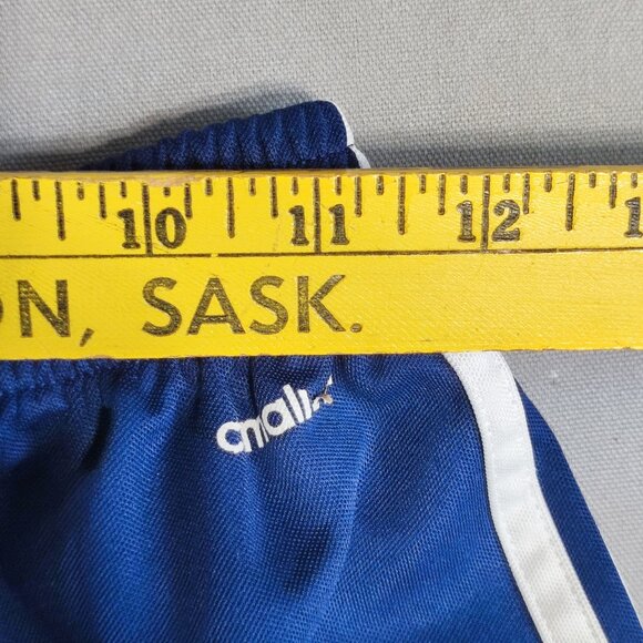 Adidas Climalite athletic shorts boys XL blue with 3 white stripes - Picture 13 of 16